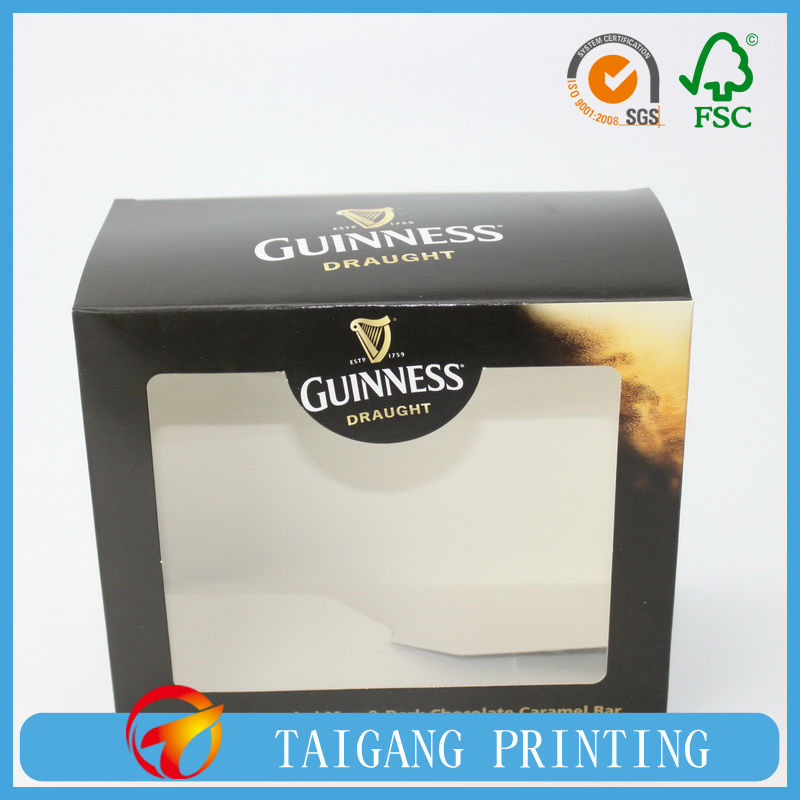 luxury paper card wine box & custom paper wine box with windows patched