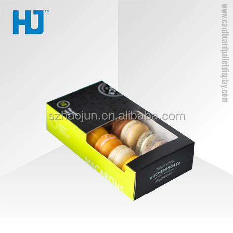 12 pcs macarons PVC windows packaging box with blister tray