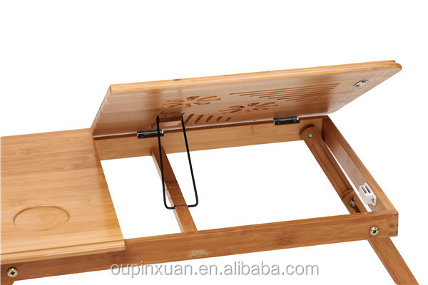 新製品2015folding竹引き出し付きラップトップテーブル仕入れ・メーカー・工場