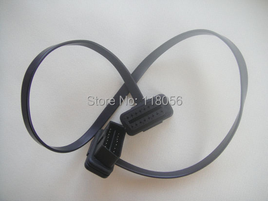 New Flat Thin As Noodle GPS Cable 60cm OBD OBD2 OBDII 16Pin Male to Female Car accessories Diagnostic Cables Extension Connector.jpg