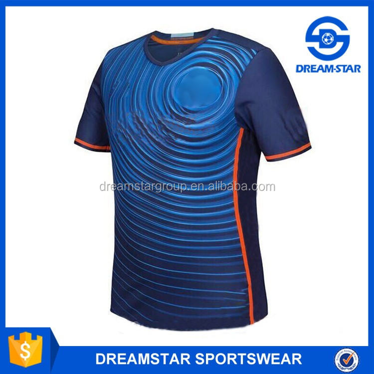 カスタムロゴ通気性米国クラブブルーサッカーtシャツ仕入れ・メーカー・工場