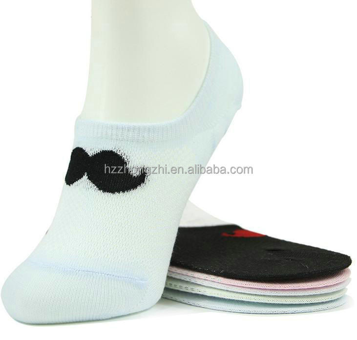 Cute beard ladies ankle socks thin cotton white ankle socks, View white
