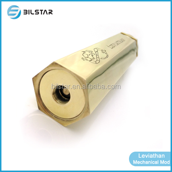 100% Original Mechanical Mod Leviathan Mod Brass polished 18650 battery mod by Bilstar
