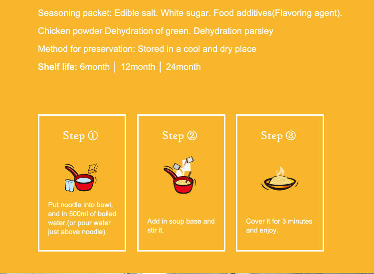Different flavor Instant noodles with OEM service