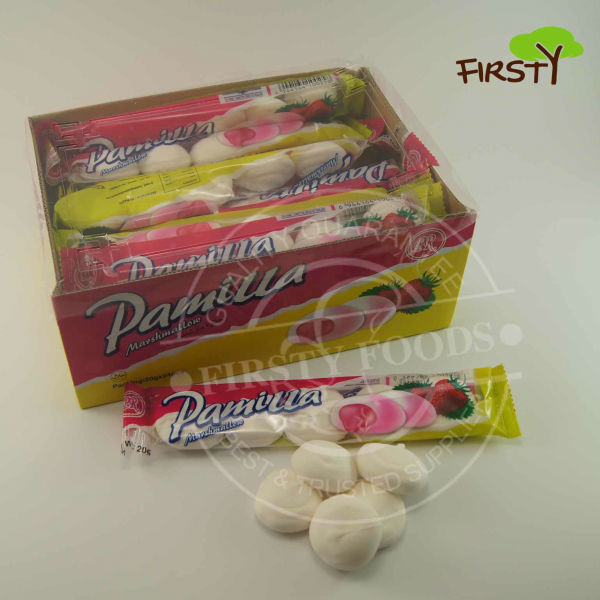 marshmallow with jam filling