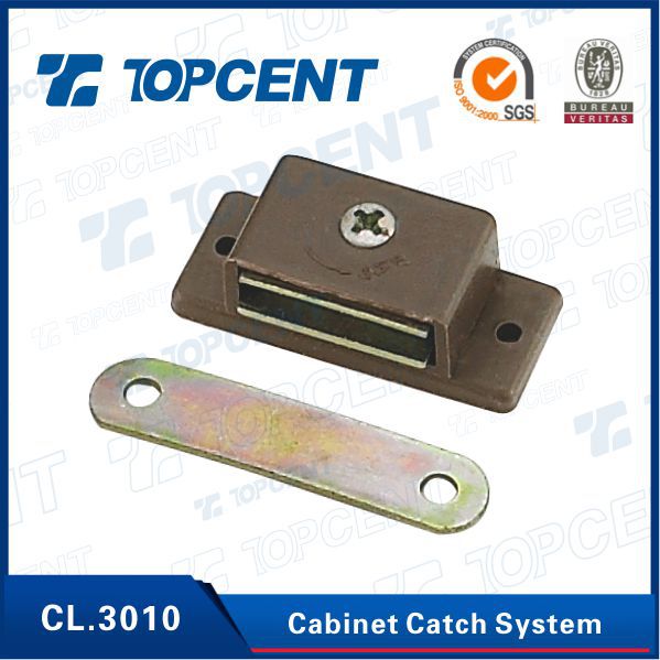 cl。 3010黒、 茶色のプラスチック磁気ドアキャッチャーキャビネットの家具仕入れ・メーカー・工場