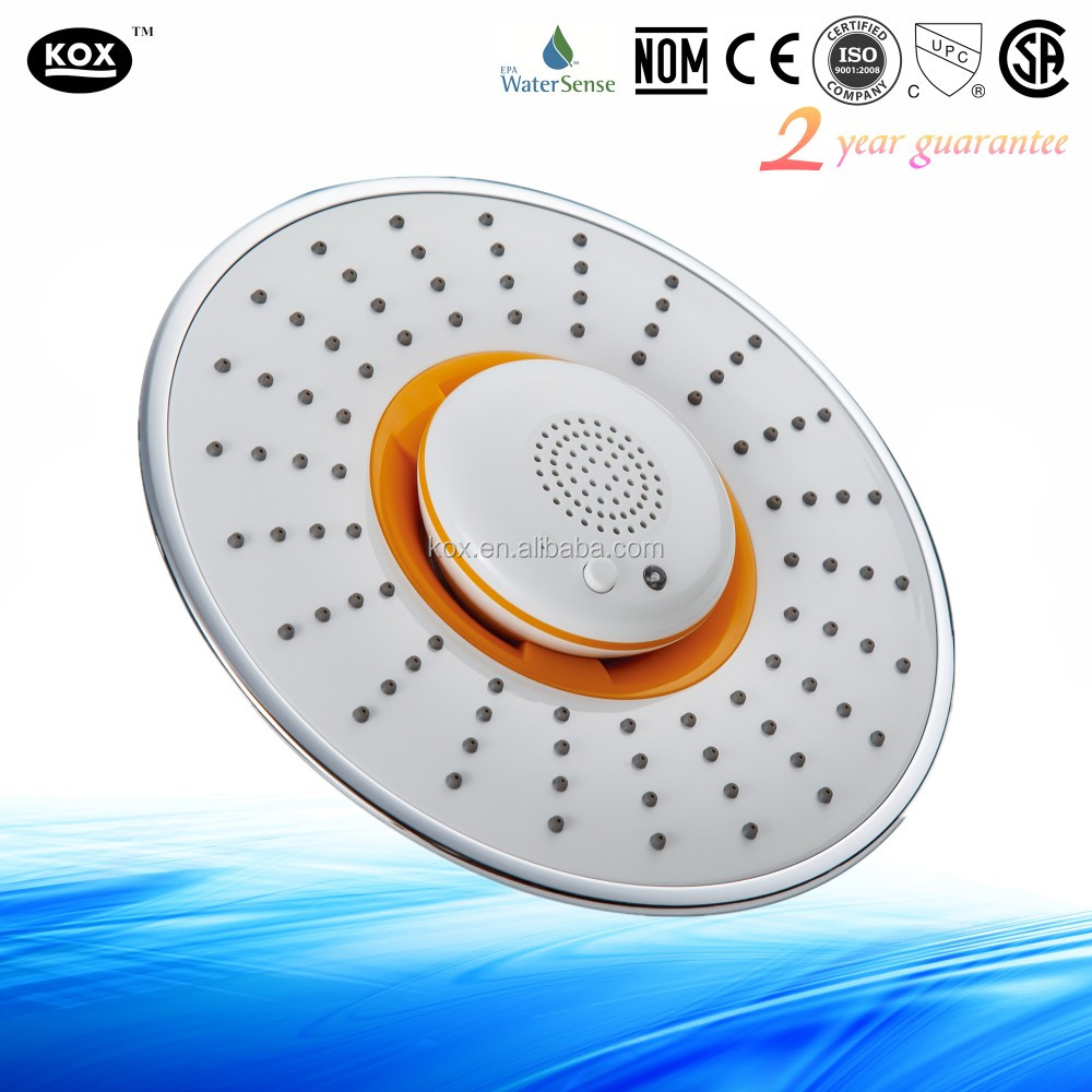 Wireless Bluetooth Music & Phone Shower Head 8.5" Inch Chrome Plated