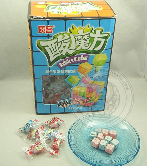 Fancy Ice Cream Shape Sour Powder with Hard Candy Lollipop