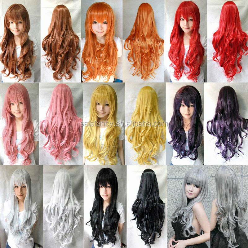 赤・オレンジハロウィーンかつら短い髪のsequinned　赤い悪魔の角合成アフロカーリーヘアーのかつらqpwg- 2081問屋・仕入れ・卸・卸売り