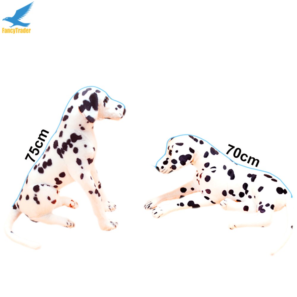 fancytrader lifelike big simulated spotty dog plush toy 2 models