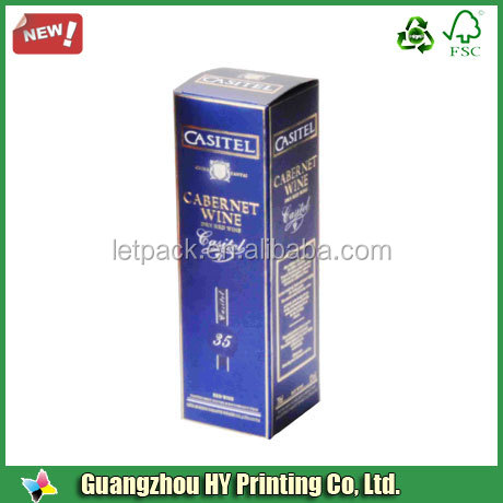 red wine paper box with glossy lamination