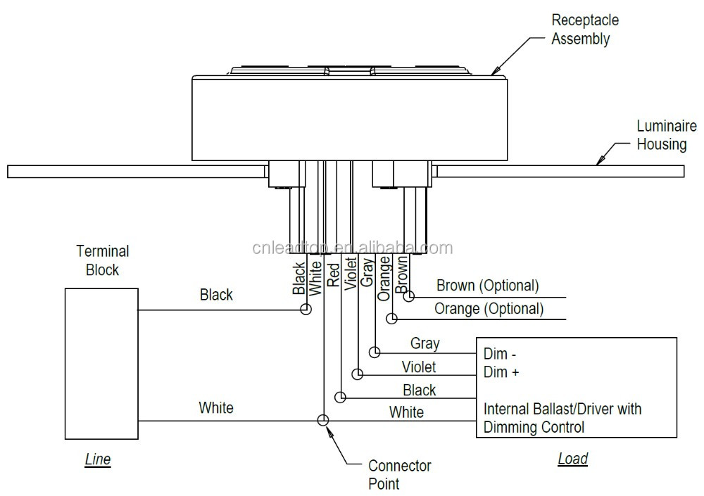 Ul Approved Photo Control Receptacle Nema Photocontrol ... nema socket photocell wiring diagram 