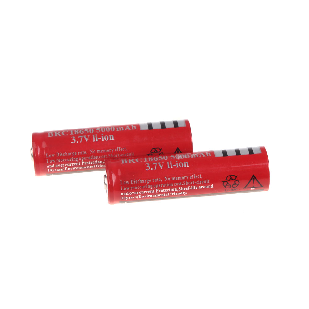 Купить красный 3.7V 5000mAh литий-ионный аккумулятор ultrafire 2 * ...