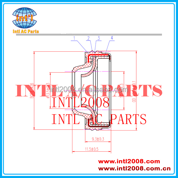 Compressor 10S11 10S13 10S15 10S17 10S20 shafe seal