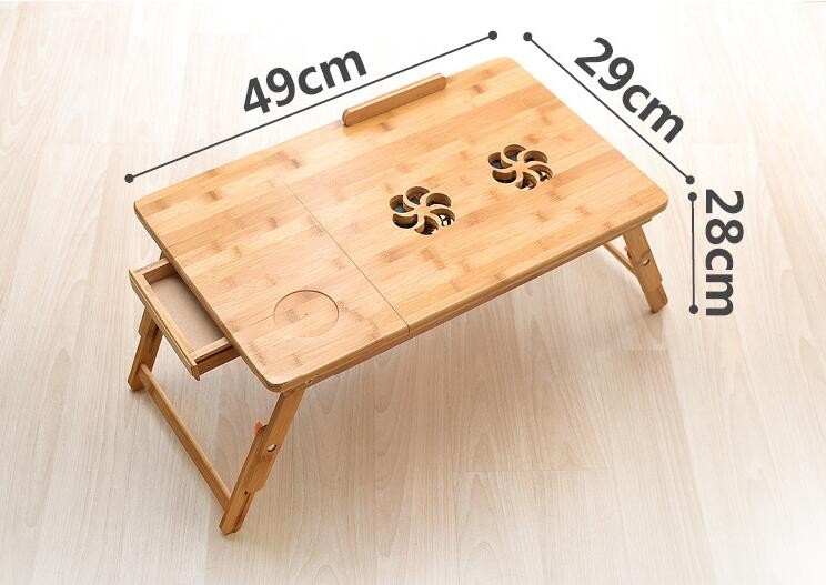 Ajustable折りたたみ ラップ トップ テーブル ポータブル木製竹ノート パソコン の ベッド テーブル仕入れ・メーカー・工場