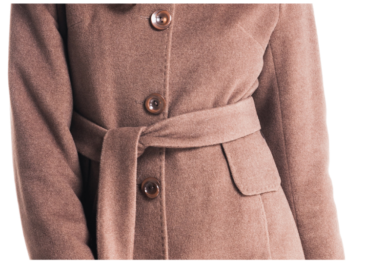 秋と冬ミディアム丈女性カシミヤ コート で シルバー フォックス毛皮の襟オーバー コート仕入れ・メーカー・工場