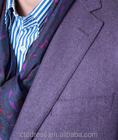 2ボタン紫、 合わせたカスタムフィットジャケット完璧な秋のための問屋・仕入れ・卸・卸売り