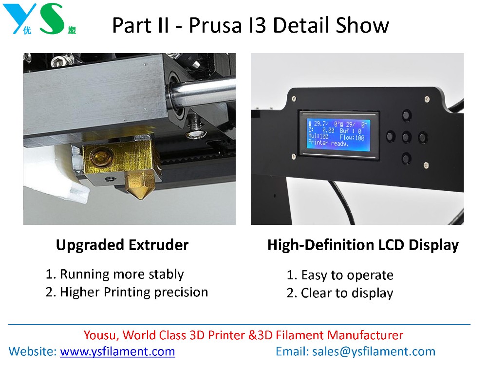 Yousu高品質diy prusa i3 3dプリンタ低価格デスクトップ3dプリンタ機家庭用8ギガバイトsdカード仕入れ・メーカー・工場