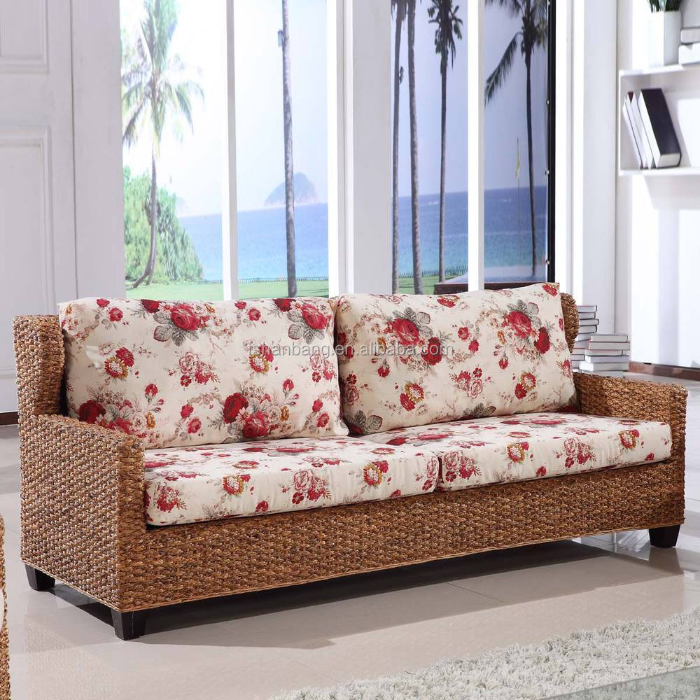 Zeegras rieten rotan waterhyacint meubilair woonkamer sofa product ... Tv modern muur