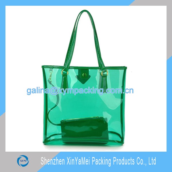 Transparent pvc shopping bag