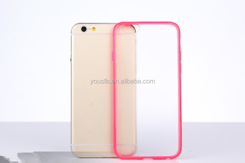 のための新しいiphone6プラス( 5.5インチ) バンパーハードバックとキャンディーケースカバー問屋・仕入れ・卸・卸売り