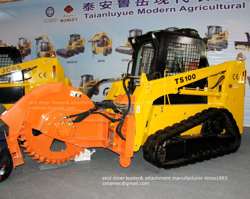 skid steer loader attachment disk type trencher,rock saw