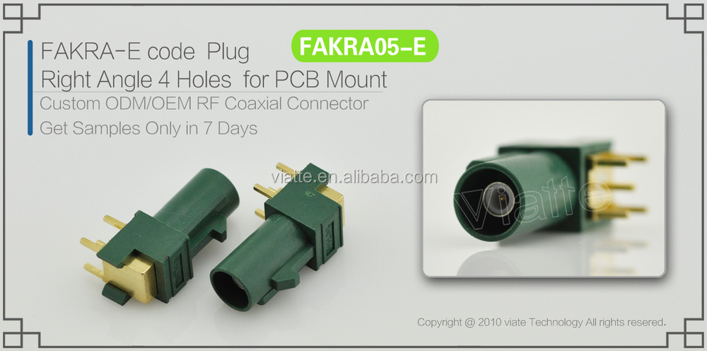 Fakra- eコードプラグ/オス直角4基板取付コネクタ用の穴仕入れ・メーカー・工場