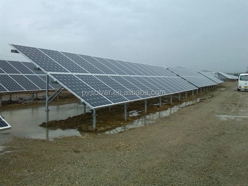 太陽地上マウント構造のスタンドアローンの太陽光発電システム6細胞太陽光発電kw完全なシステム問屋・仕入れ・卸・卸売り