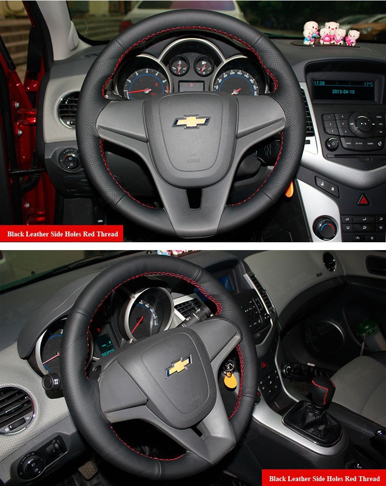 for Chevrolet Cruze Chevrolet Aveo Leather Steering Wheel Cover
