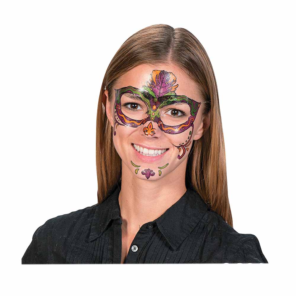 temporary mask skull full face temporary tattoo view high temporary mask skull full face temporary tattoo view high