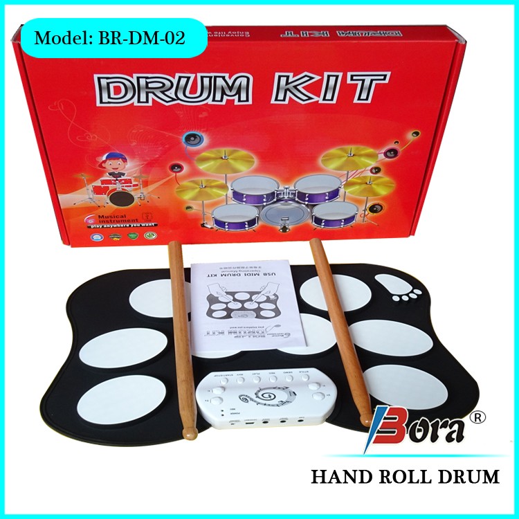 small electric drum kit for children foldable roll up drum kits