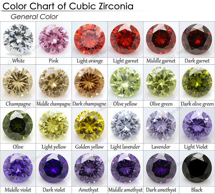 All colored cubic zirconia jewelry gemstone pear brilliant cut loose synthetic stone