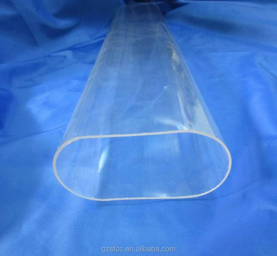 En plastique transparent cylindre ovale tubeTuyaux en plastiqueID de