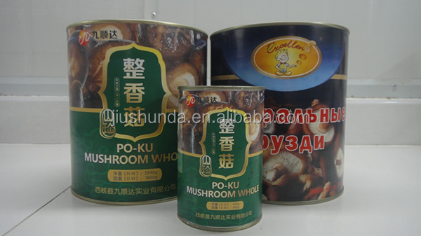 Chinese canned shiitake mushrooms whole