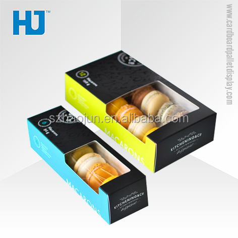 12 pcs macarons PVC windows packaging box with blister tray