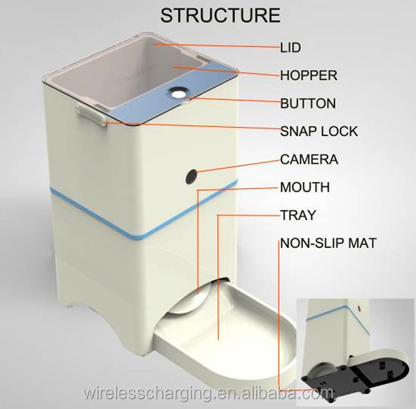 リモートコントロール自動ペットフィーダー、 最高のペットフィーダー付きタイマーアンドロイドiosアプリ問屋・仕入れ・卸・卸売り