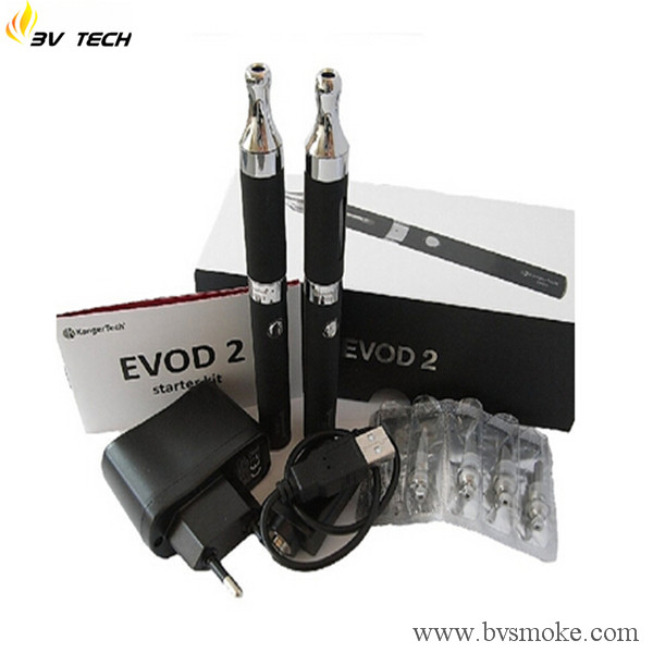 2014 Hot Selling Bottom Dual Coil Clearomizer Kangertech EVOD 2 Starter Kit
