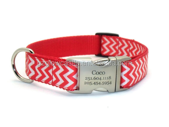 Chevron Stripe Personalized Dog Collar (1).jpg