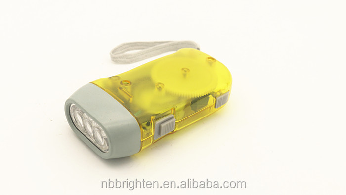 工場卸売edc印刷されたロゴabs材料安い最高のハンドプレス3ledダイナモ懐中電灯クランク仕入れ・メーカー・工場