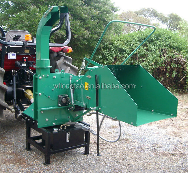トラクター pto ドライブ 8 ''直径フィード木材チッパー根覆い シュレッダー で油圧送り仕入れ・メーカー・工場