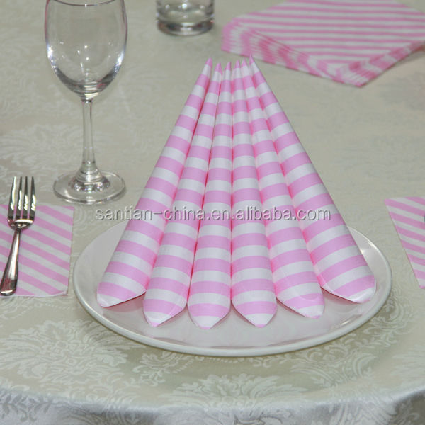 Salmon Color Paper Napkins Servietten Type Tissue Paper Serviettes