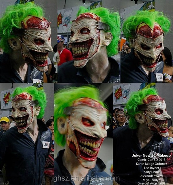 カスタマイズされたハロウィン映画キャラクターpvc恐怖ジョーカーマスク仕入れ・メーカー・工場