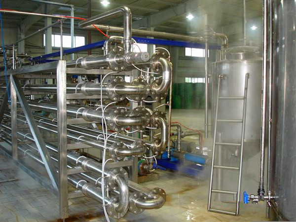 UHT pipe sterilization machine used for milk / medicine
