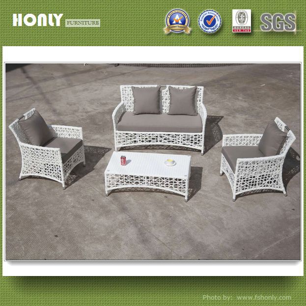 Leisure style garden rattan sofa aluminum furniture garden sofa set