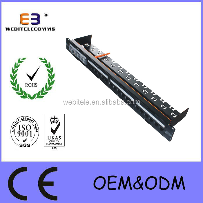 24ポートstpパッチパネル、 19インチ、 cat5e/cat6/cat6aパッチパネル、 クローネidc問屋・仕入れ・卸・卸売り