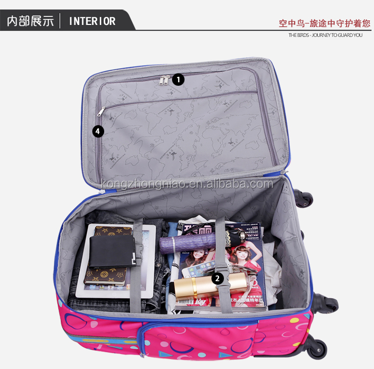 ファッショナブルな最新デザイン2015トロリー荷物・明るい- 色のトロリー荷物・スーパー- 光トロリーluggagge仕入れ・メーカー・工場