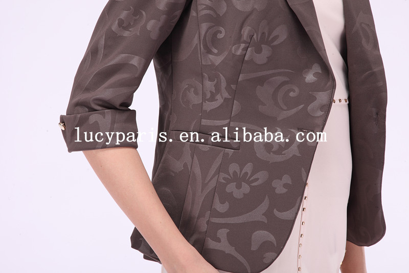 パリルーシープリントパターン成熟した女性のためのコートを2014年女性のスーツ仕入れ・メーカー・工場