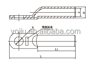 新しいデザインシリーズdtg型ケーブルコネクタ錫メッキ銅/電線の銅ケーブルラグ仕入れ・メーカー・工場