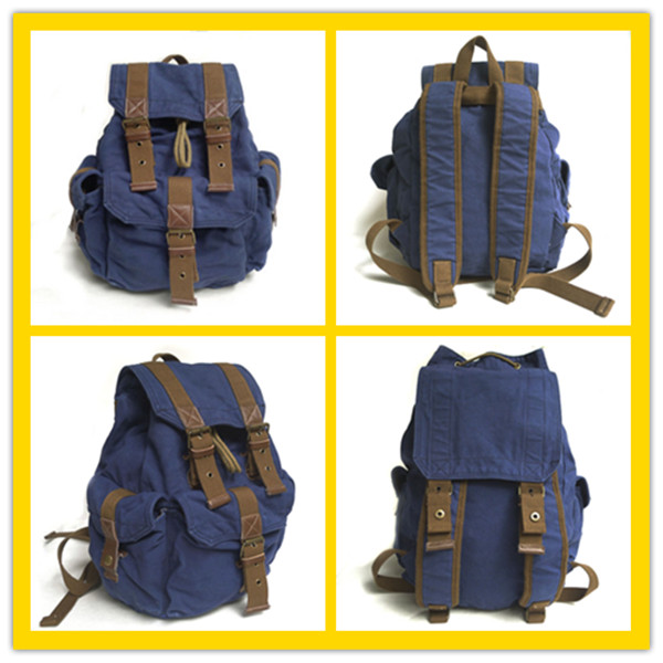 ... Cool Canvas Dual Shoulder Straps School Backpack for Teenage Boys
