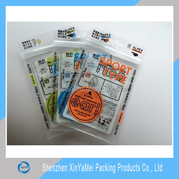 Top quality heat seal transparent euro slot pvc bag